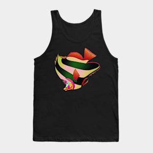 Whimsical vintage fish Art Tank Top